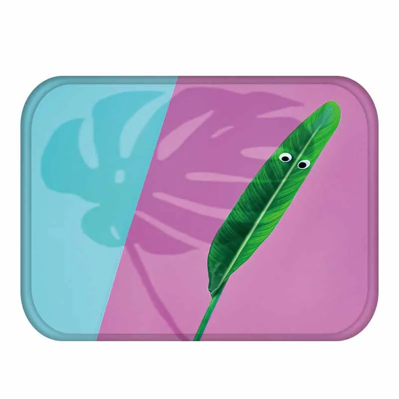 Фланелевый нескользящий ковер в виде листьев сделай сам на заказ для ванной