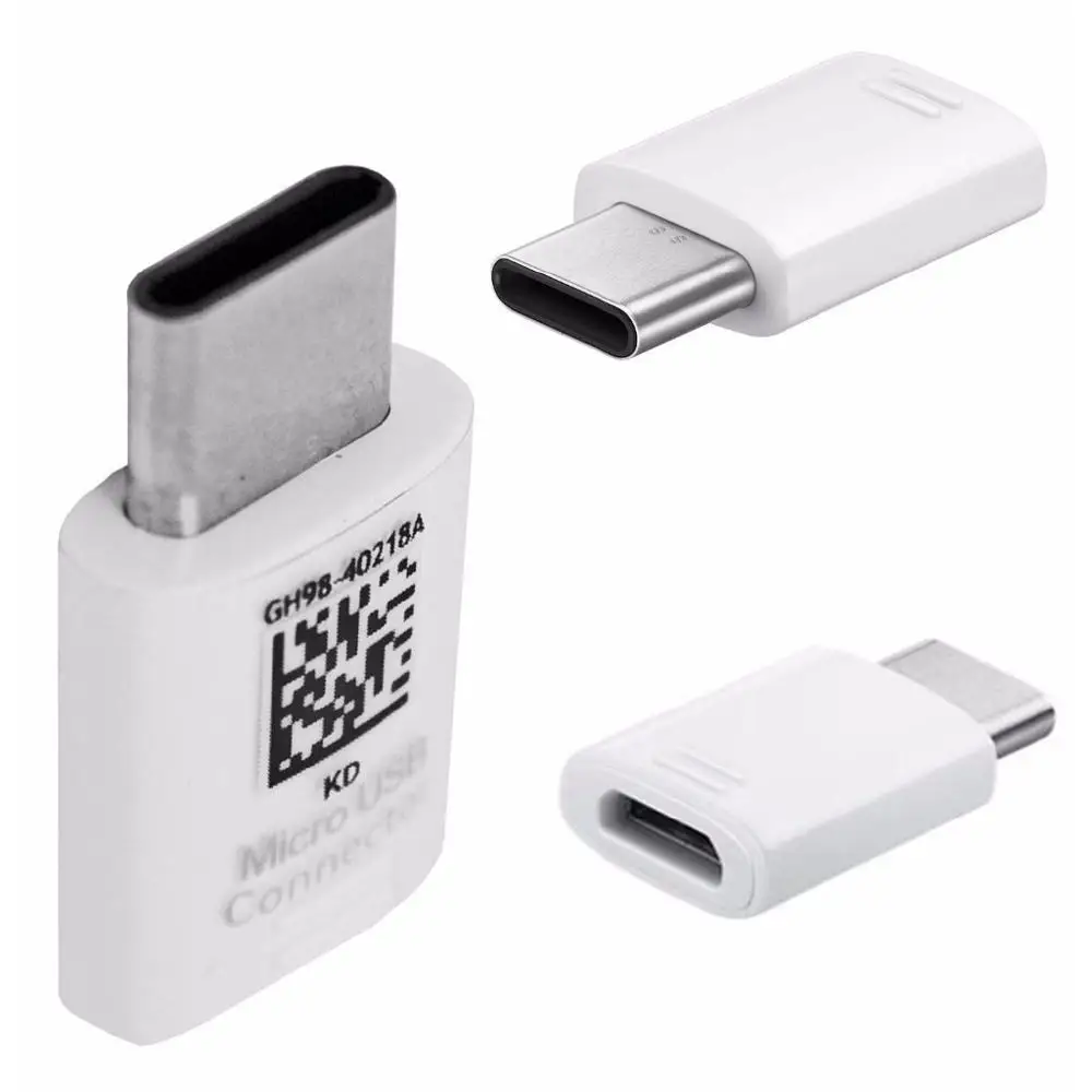 Оригинальный адаптер Samsung Micro USB для разъема типа C Galaxy S21 S20 S10 S9 NOTE 20 10 9 8 A7 A9