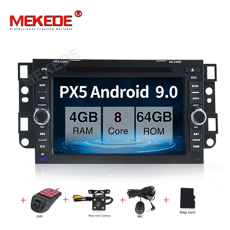 Android 9,0 4+ 64G автомобильный радиоприемник для Chevrolet AVEO/EPICA/LOVA/CAPTIVA/SPARK/OPTRA автомобильный dvd-плеер Автомобильная навигационная поддержка задней камеры - Цвет: 64GCAMERA DVR