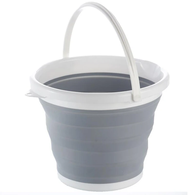 

5/10 L Foldable Bucket Car Wash Bucket Outdoor Fishing Round Bathroom Kitchen Bucket Large Capacity Fishing Caming Water Bucket