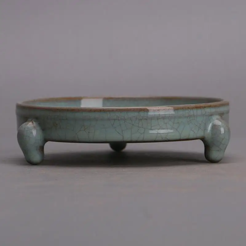 

Китайский Старый Китайский Песок небесно-зеленая глазурь для ногтей фарфоровая ручка для мытья четырех сокровищ Кабинета коллекционные украшения