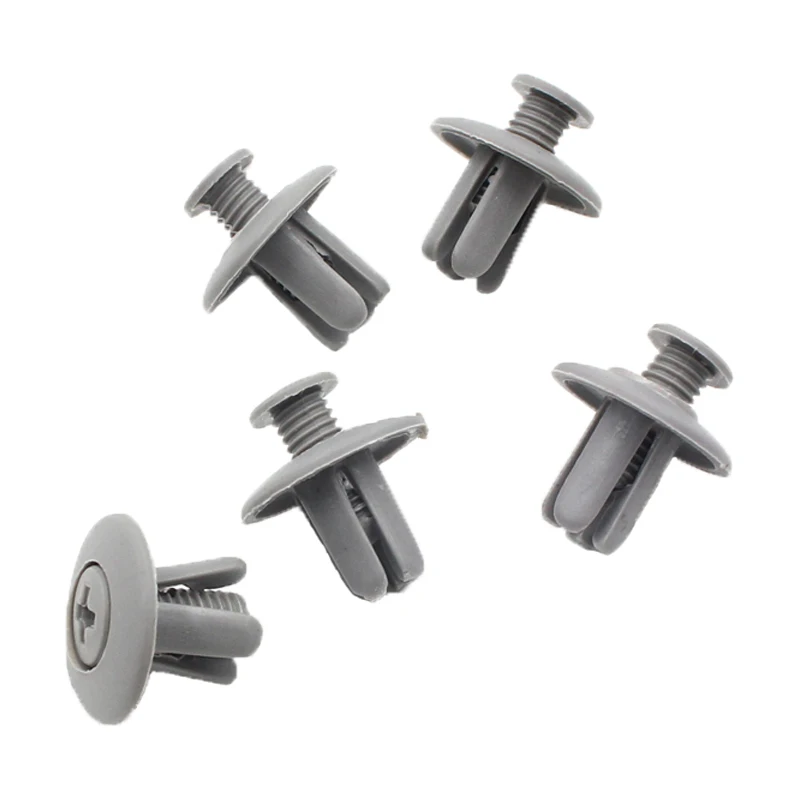 Автомобильный 8 мм отверстие пластиковые винтовые заклепки Push серая крышка