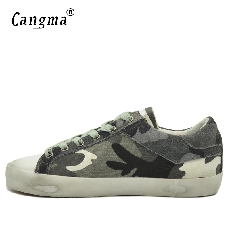 

CANGMA Luxury Brand Original Casual Shoes Platform Sneakers Women Camouflage Flats Canvas Vulcanized Shoes Female Sneaker