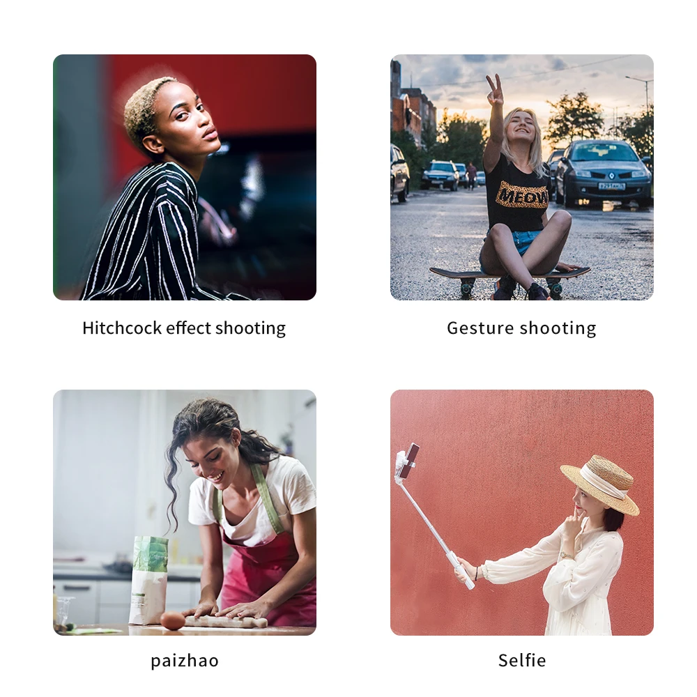 

FUNSNAP Smartphone Gimbal Selfie Stick Pocket Stabilizer Palo Bluetooth Selfie Stick for Live Streaming Devices for iOS Android