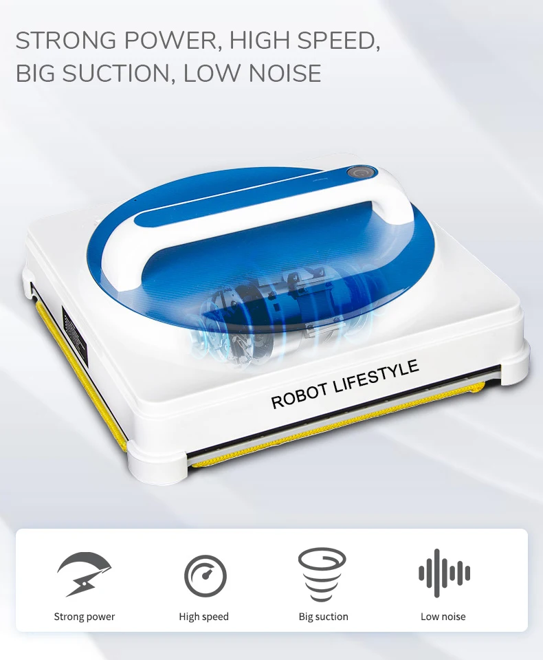 Магнитный робот пылесос для мойки стекол с защитой от падения встроенными