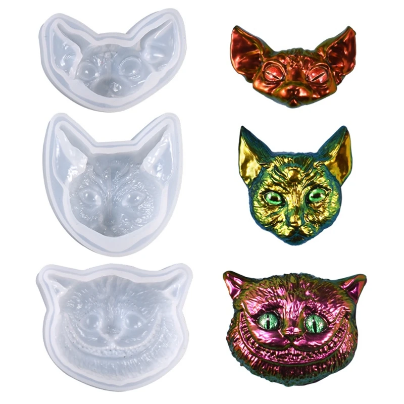 

Crystal Epoxy Resin Mold Animal Head Decorations Silicone Mould DIY Crafts Jewelry Ornaments Casting Tools