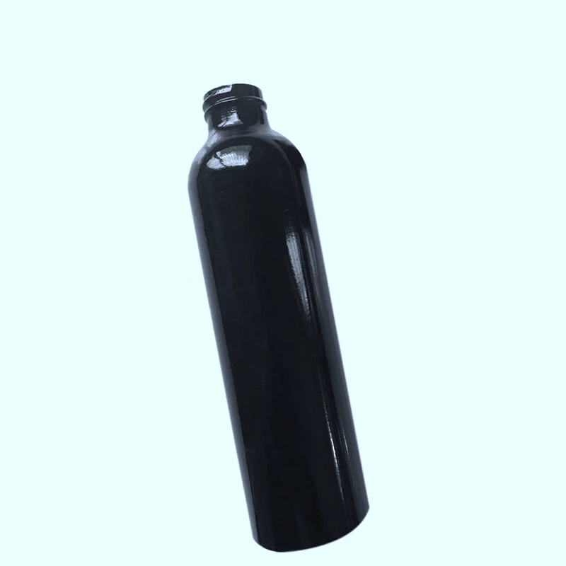

300Ml Empty Aluminum Metal Bottle With Black Fine Mist Spray For Body Depiction