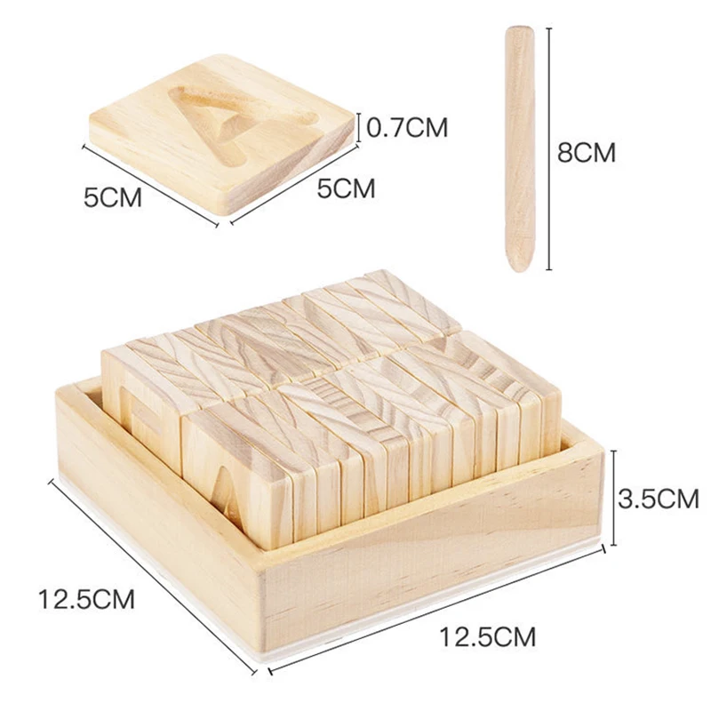 

Children's Wooden Educational Toys Montessori Early Learning Word Spelling Letter Groove Practice Board Pen Control Training