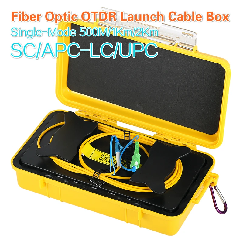 

SC/APC-LC/UPC Single-Mode for 500M 1Km 2Km 1310/1550nm Fiber Rings Fiber Optic Launch Cable Box OTDR Dead Zone Eliminator Box