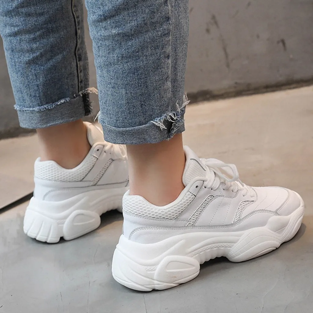 Женские кроссовки на платформе SAGACE повседневные дышащие толстой подошве Chaussures