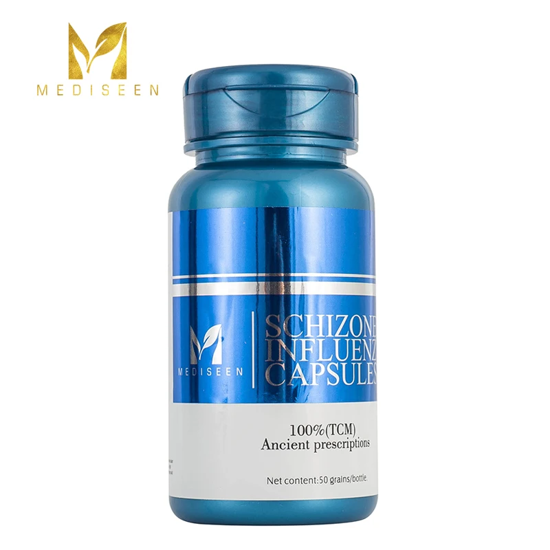 

Mediseen Schizonepeta Influenza Capsules, Cure General muscle soreness, Treatment for Rhinorrhea insomnia and Have a fever,50pcs