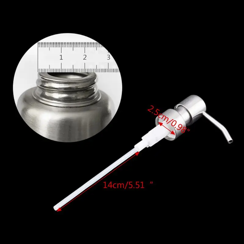 

Stainless Steel Liquid Soap Dispenser Nozzle 12 OZ Hand Lotion Pump Fitting