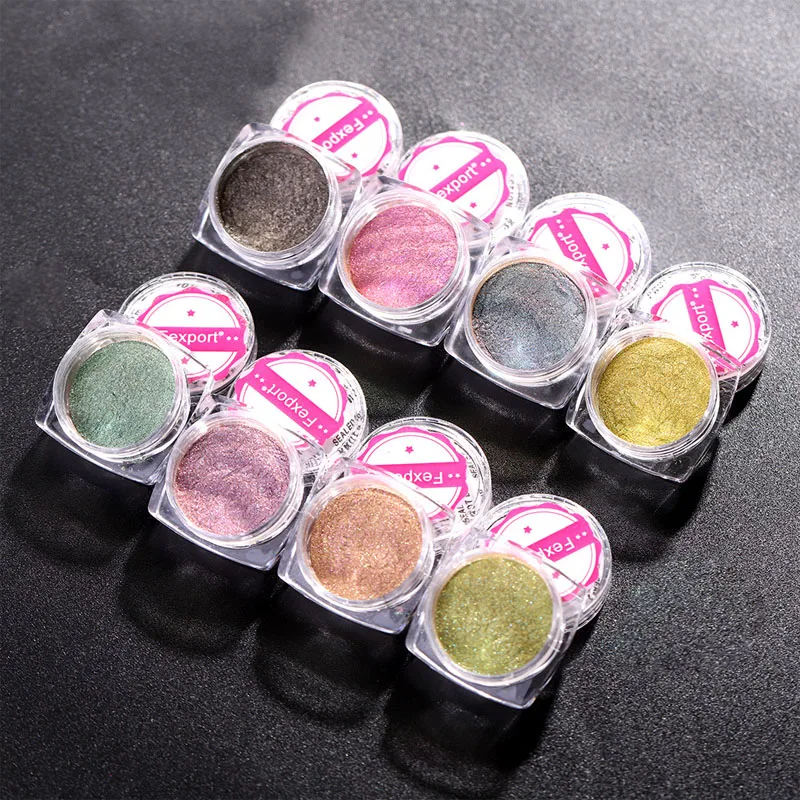 Глаза танцуют кошачий глаз зеркало для ногтей Блестящий порошок металлический