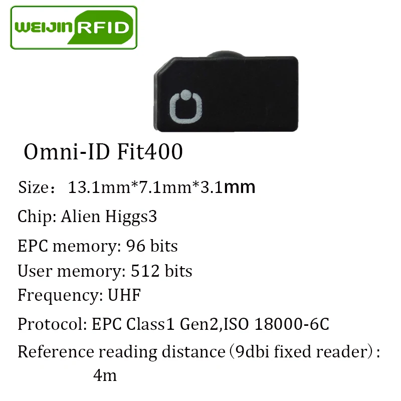UHF RFID Метка omni ID Fit400 915 м 868 МГц Alien Higgs3 EPC 100 шт. Бесплатная доставка прочная краска