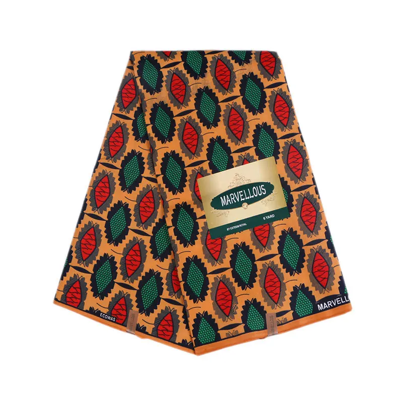 

Soft High Quality Ankara African Wax Print Fabric Material 100% Pure Polyester African Wax Real Wax Fabric for DIY Sewing