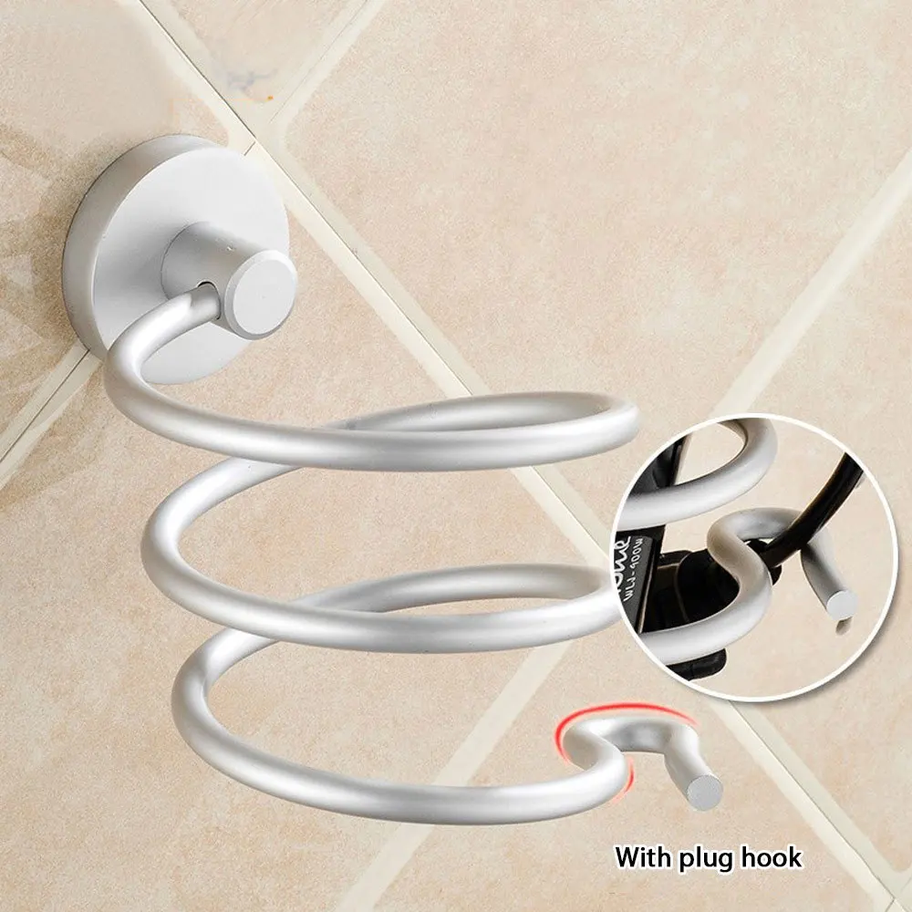 Ванная комната фен стойка настенное пространство Алюминий Фен держатель стеллаж