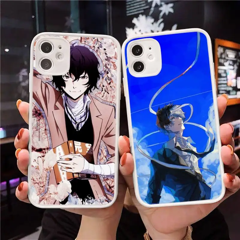 

Japan anime bungou stray dogs Daza Phone Case Matte Transparent for iPhone 7 8 11 12 s mini pro X XS XR MAX Plus cover funda