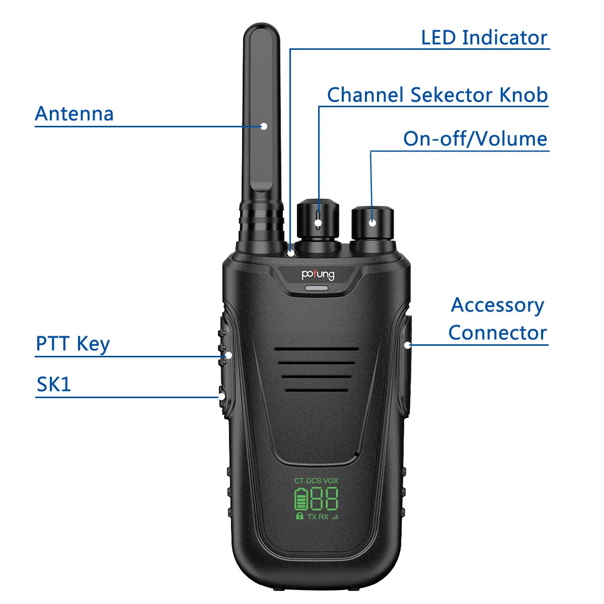 Портативная рация BAOFENG BF-T11 Pofung FRS Walkie Talkie 2 шт. без лицензии аккумулятор 1500 мАч