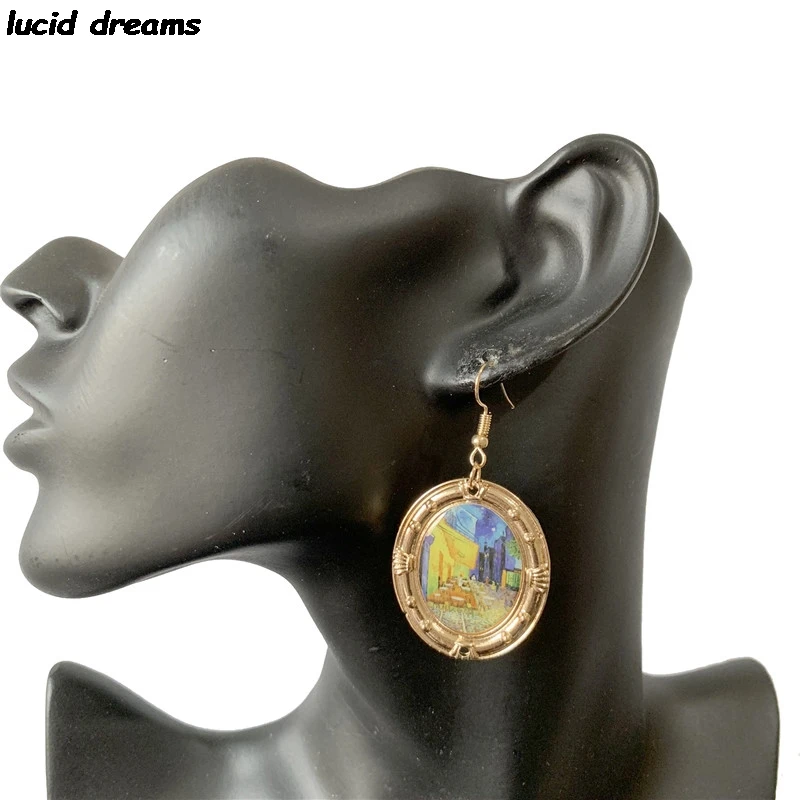 Художественные украшения Ван Гога висячие серьги с картиной в стиле барокко кафе