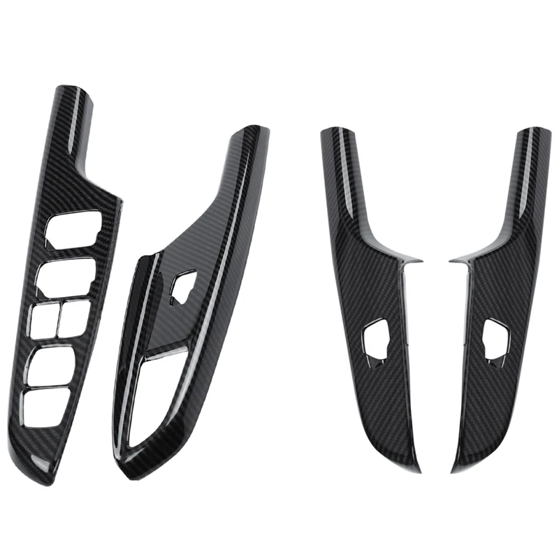 Автомобильный подлокотник из углеродного волокна дверь окно переключатель