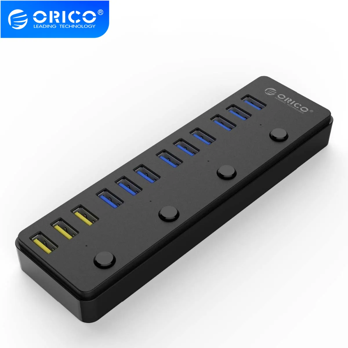 USB 3 0 концентратор ORICO с адаптером питания 12 В 5 А 60 Вт портов s портами BC1.2 зарядный
