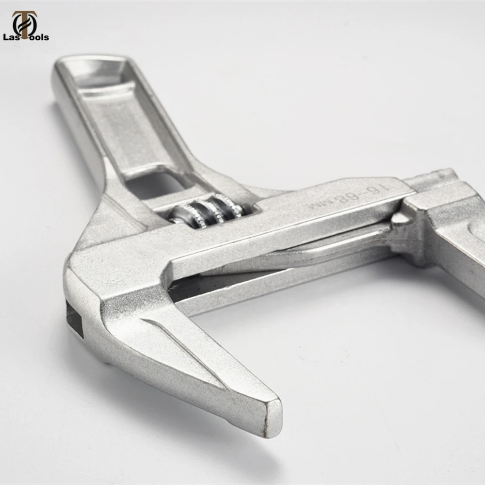 Регулируемый гаечный ключ 7-70 мм с короткой ручкой большой открытым концом