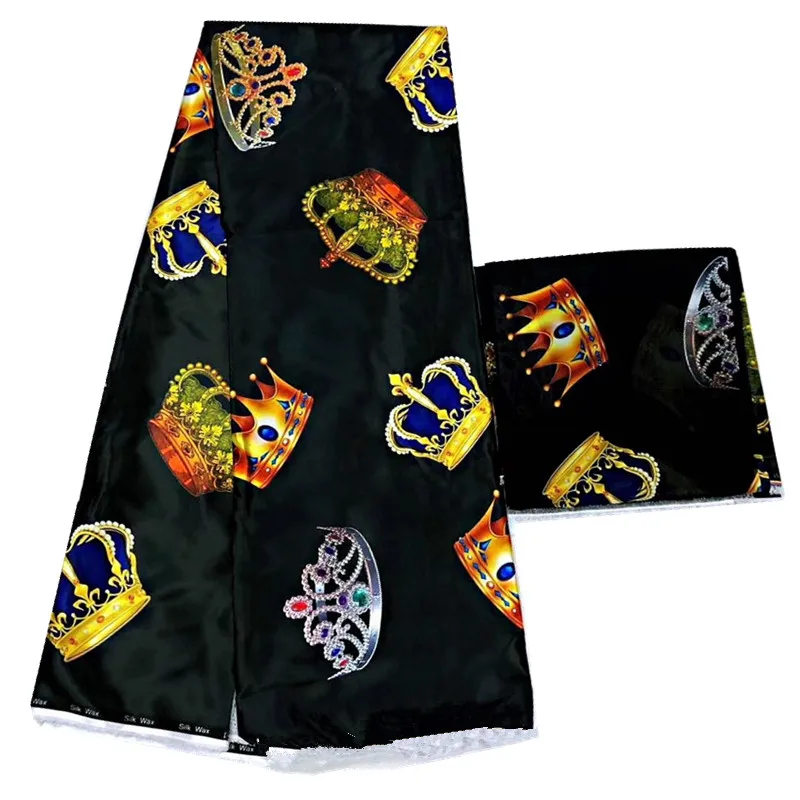 Имитация шелка ткань с Африканским принтом африканская оптовая продажа тканей