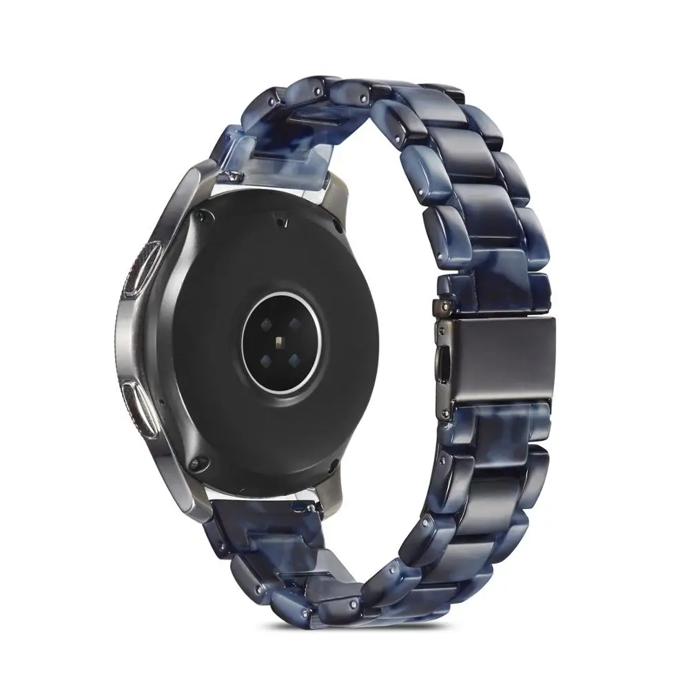 midnight blue 20 мм 22 мм ремешок для часов из смолы для samsung galaxy gear s3 ремешок из нержавеющей стали Пряжка galaxy 46 мм huawei gt ремешок для часов - Цвет ремешка: midnight blue