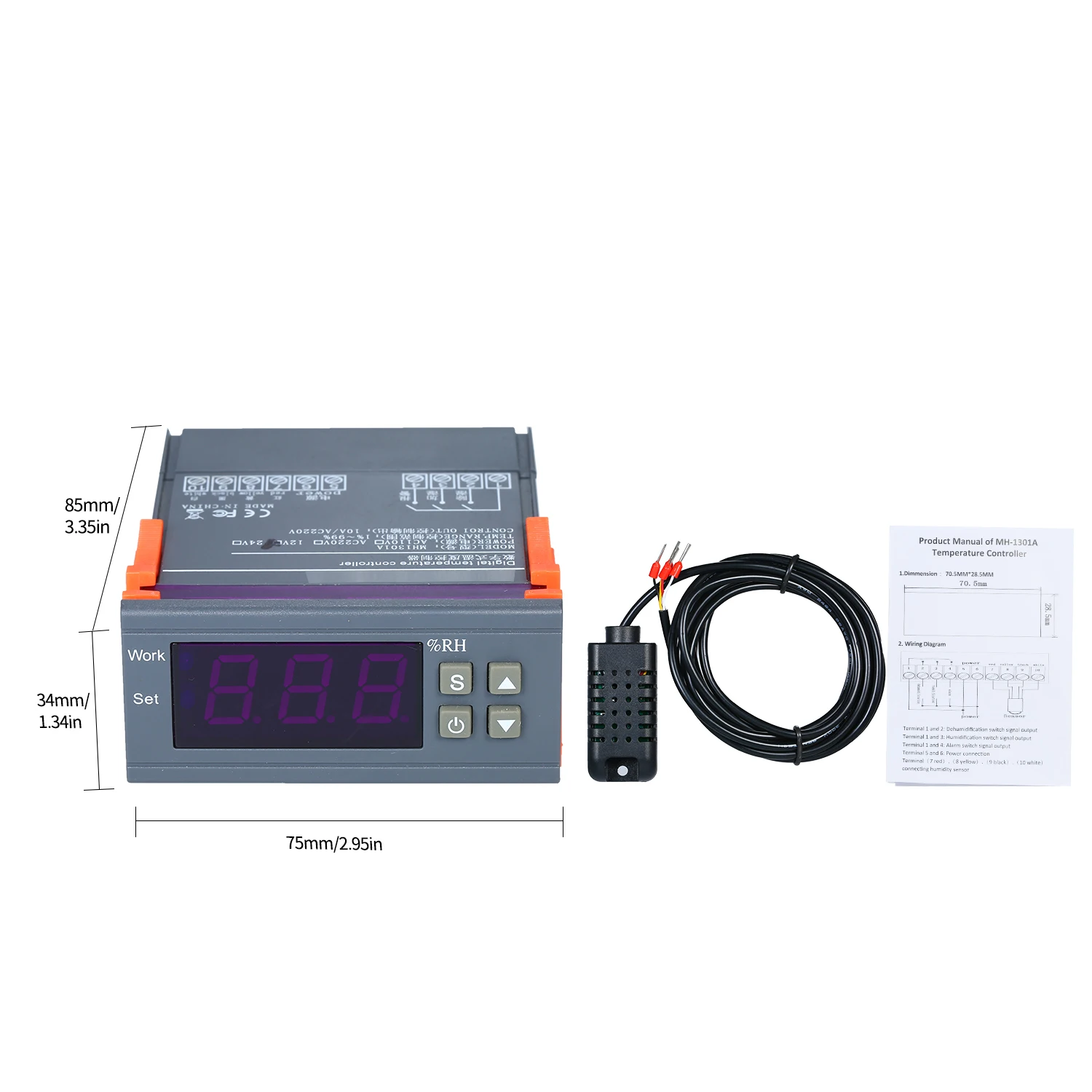 Цифровой контроллер влажности Высокоточный емкостный Регулятор Влажности