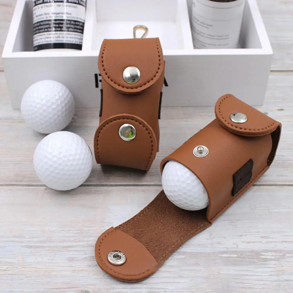 

Pocket Leather Golf Ball Tees Holder Waist Pouch Storage Bag Mini Golf Ball Container Portable Golf Ball Bag Key Case