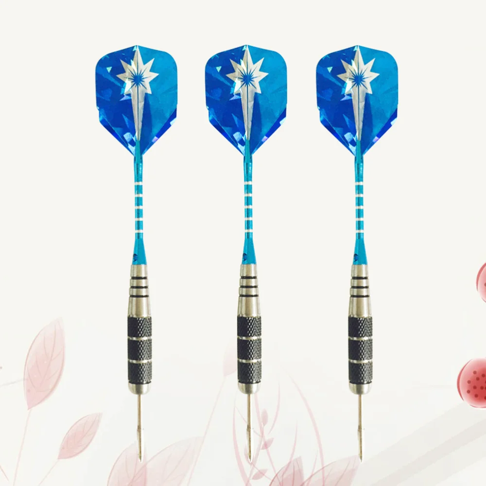 

3pcs 22g Professional Darts Drop-resistant Pin-type Darts Sequin Dart Tail Needle Tipped Darts Aluminum Rod Flights Darts