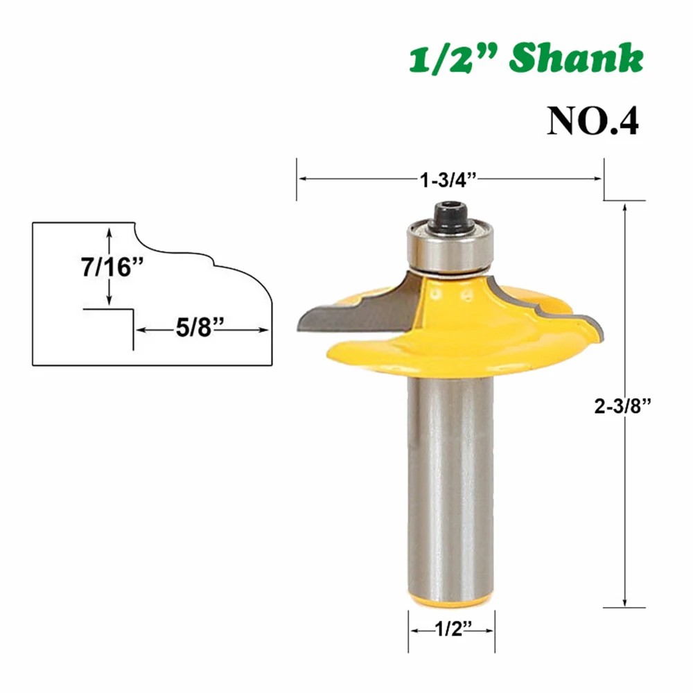 4 шт. концевые фрезы с хвостовиком 1/2 дюйма|Фреза| |