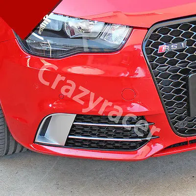 RS1 стиль черный Передний противотуманный светильник решетка Накладка для Audi A1 Non