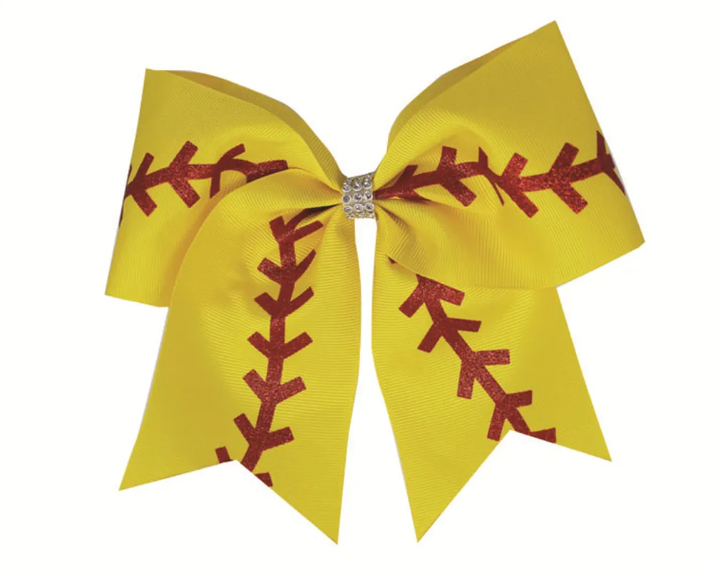 Новинка 8 дюймов блестящие стежки с большим бантом из волос для командного