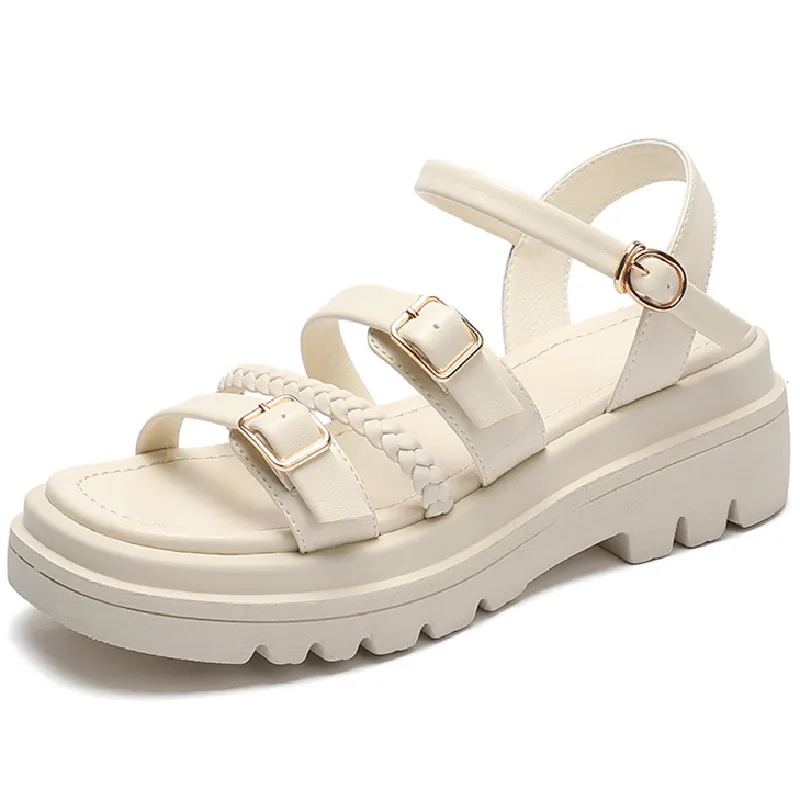 

AIYUQI Sandals Women 2021 New Summer Breathable All-match Casual Thick-soled Women's Sandals Beach Sandals Women Shoes