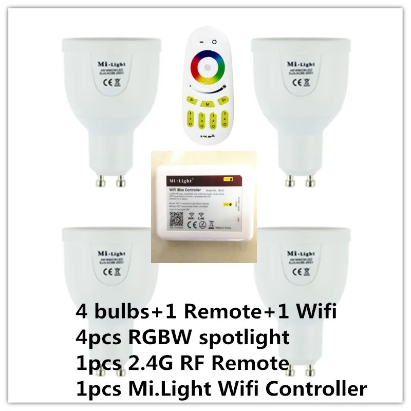 

2,4G RGBW RGBWW GU10 AC85-265V с регулируемой яркостью Светодиодная лампа/2,4G Беспроводная группа Диммер пульт дистанционного управления/Mi свет Wifi контр...