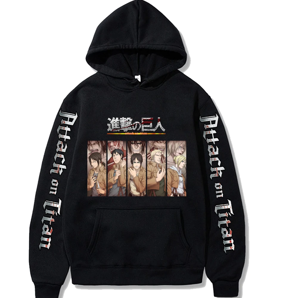 

ATTACK ON TITAN Hoodies Pullover Casual Printing Hooded Streetswear Sweatshirt Men Women Unisex