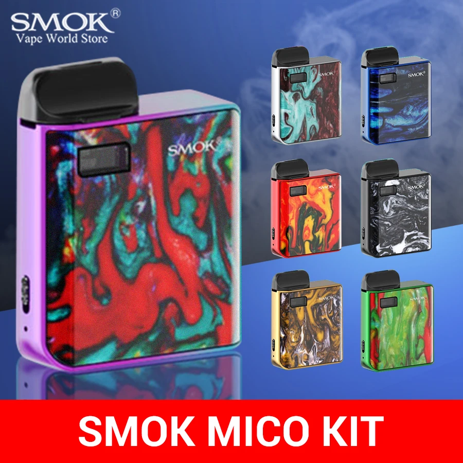 Электронная сигарета SMOK Mico Pod System Kit BOX Mod 700 мАч аккумулятор 1 7 мл электронная Pen для