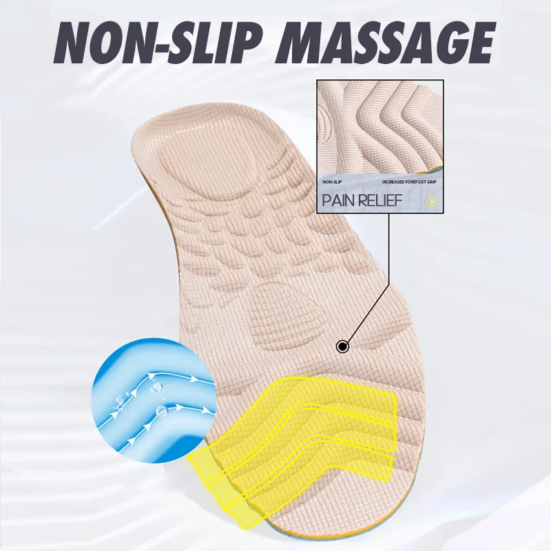 BANGNI Sports Insoles Arch Support Shoes Pad Heel Shock Absorb BASF PU Foam Sweat Breathable Running Inserts for Feet Women Men