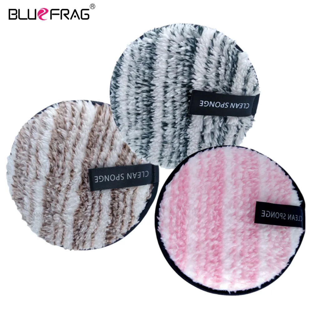 

BLUEFRAG 1-3pcs Makeup Remover Puff Microfiber Cloth Pads Remover Towel Face Cleansing Sponge Makeup For Women Promotes Health