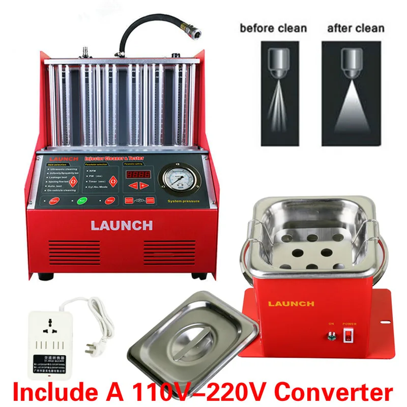 Тестер очистки инжектора Launch CNC 602A устройство для топливных инжекторов 6