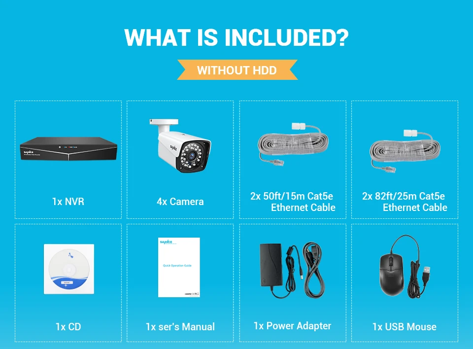 4CH, XPOE, 2MP, камера безопасности, комплект, 4 шт., 1080 P, пуля, ip-камера, уличная, водонепроницаемая, для видеонаблюдения, NVR, набор, IP66, SANNCE