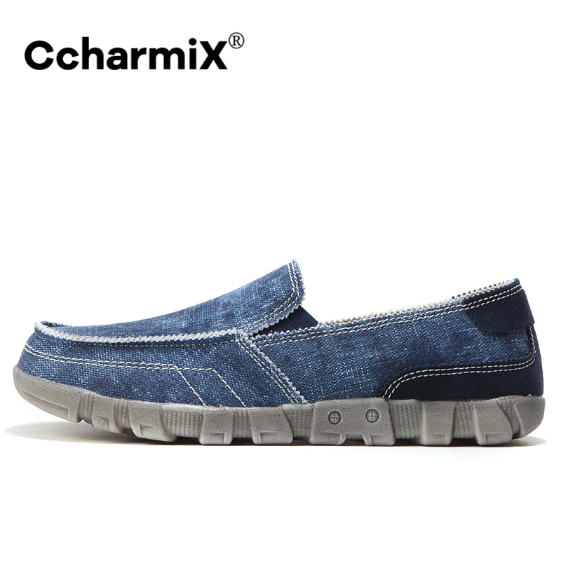 Кеды мужские холщовые дышащие Лоферы без застежки винтажные повседневные модные