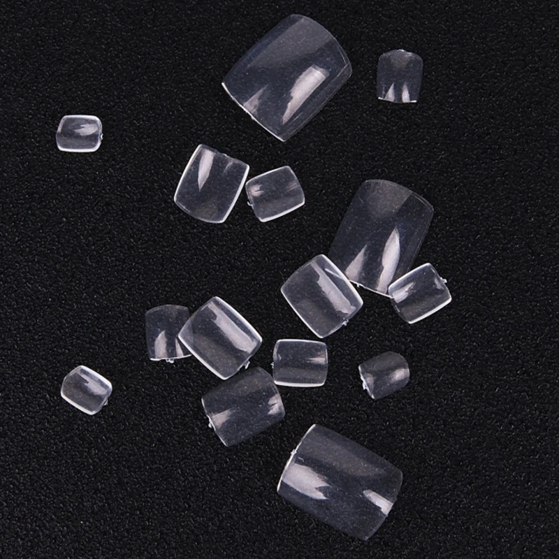 Искусственные акриловые накладные ногти с полным носком 100 шт. натуральные белые