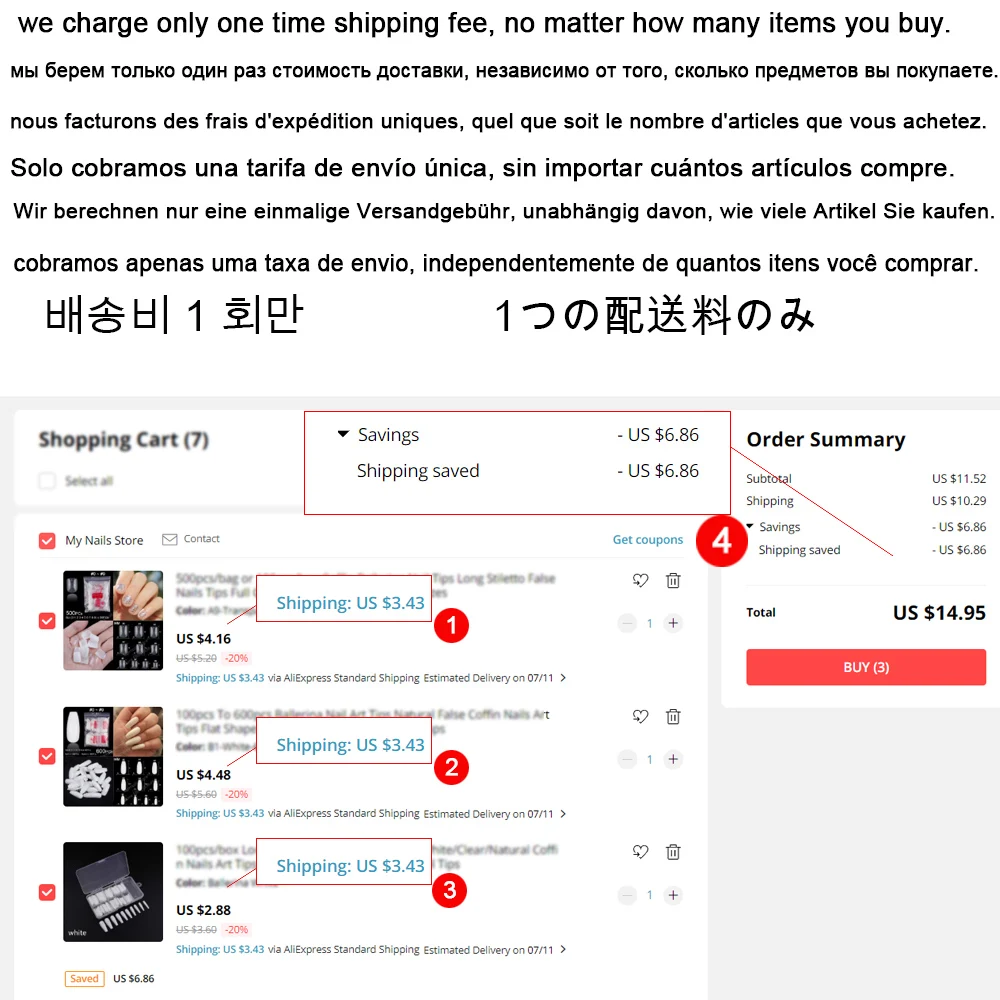 120 штук в упаковке серое квадратное полное покрытие накладные ногти 10 размеров с