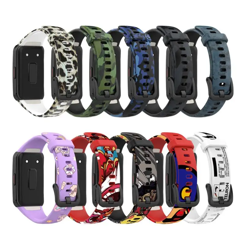 Ремешок силиконовый для Huawei Band 6/Honor Band6 сменный спортивный браслет смарт-часов