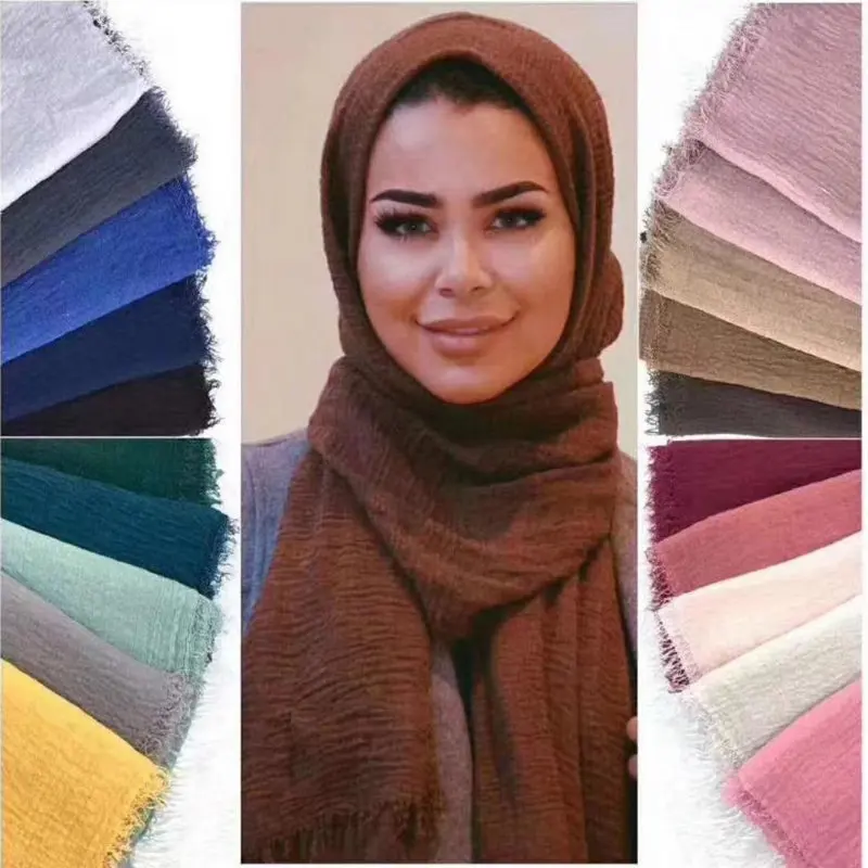 Мусульманский головной хиджаб KOI LEAPING шарф хорошего качества однотонный
