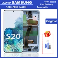 100 original super amoled 6 2 s20 lcd display for samsung galaxy s20 g980 g980fds lcd display touch screen digitizer assembly
