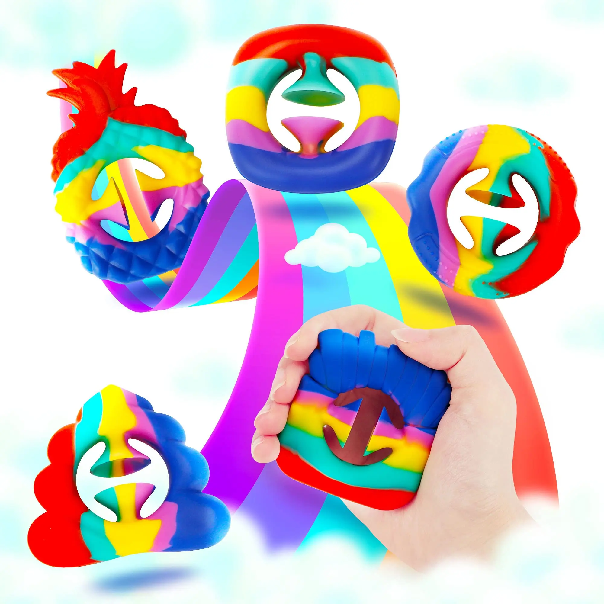 Enlarge 5pc Snapper Finger Sensory Fidget Toy Party Pop Noise Maker Grab and Snap Hand sniper antistress simple dimpl Squeeze Toys Adult