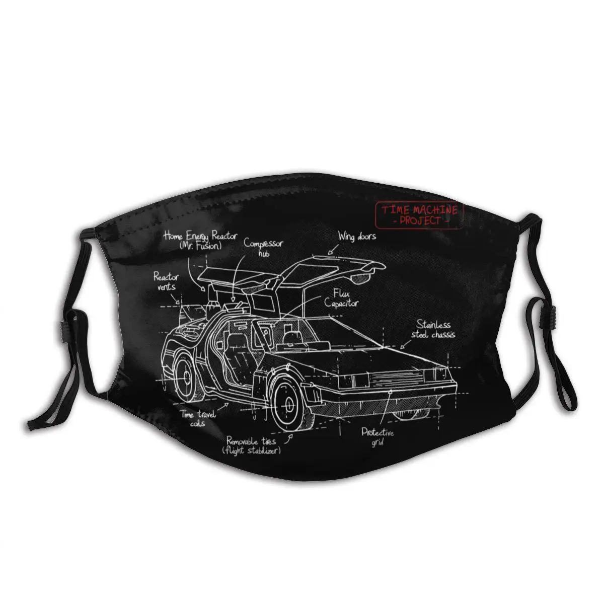 Новинка 2020 года многоразовая маска Delorean Plan Back To Future Time Machine модный дизайн хорошее